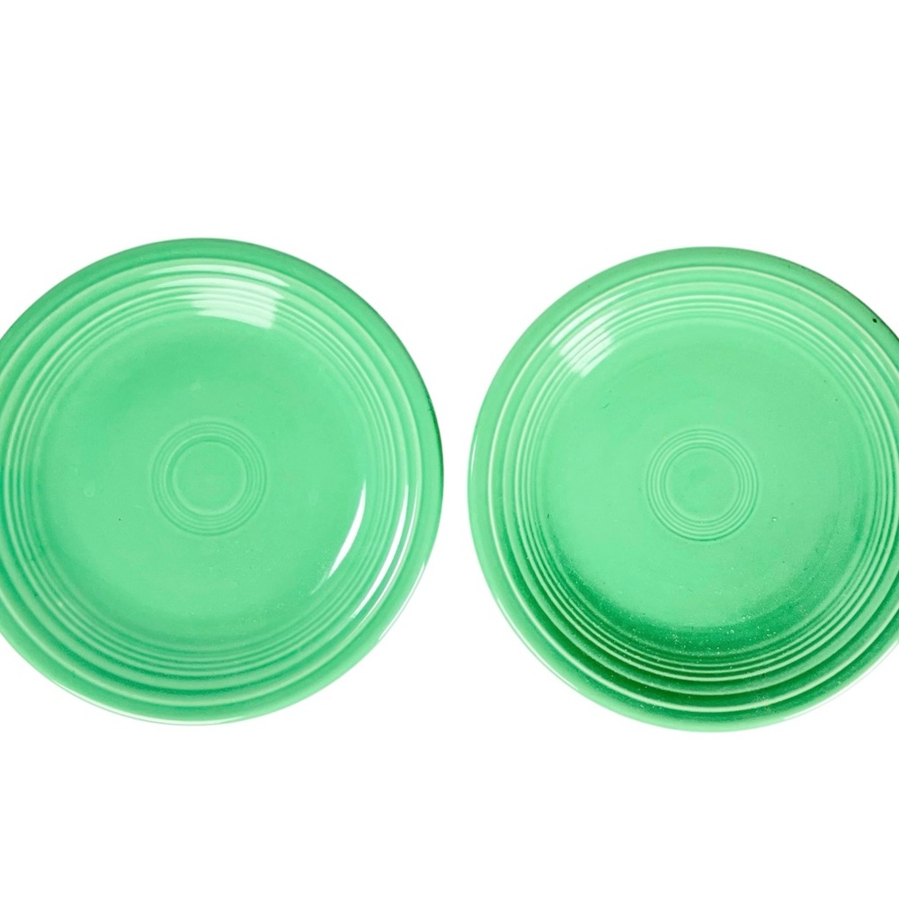 Vintage Fiesta lunch bread plates Light Green Jade color 1980s